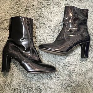 Aquatalia Patent Leather Booties Size 10